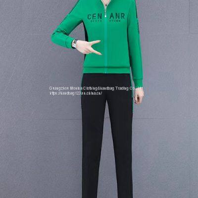Casual Sports Suits Women's 2022 Autumn New Fashion Spring And Autumn Two-Piece Suit