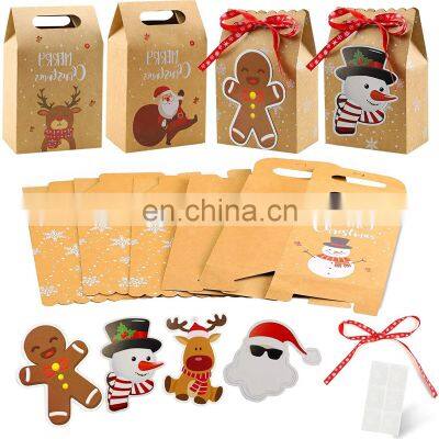 Specially Custom Logo Designed Kraft Paper Bags for Reusable Candy and Biscuit Sets Christmas Gift Boxes photo-5