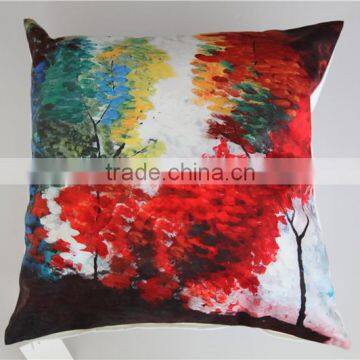 colorful art style printed cushion