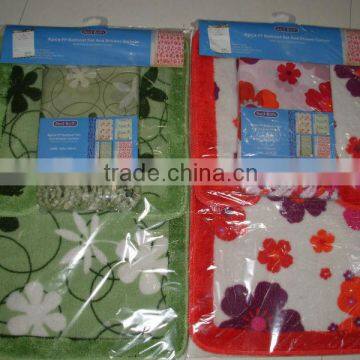 4PCS CHEAP PP FABRIC COVERED BATHROOM MAT