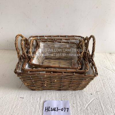 New Design Wicker basket Cheap Flower Pots Gardening Supplies