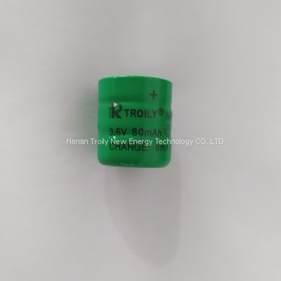 TROILY Ni-MH button 80mAh 3.6V rechargeable battery pack