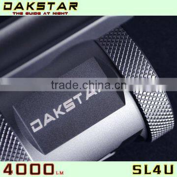 DAKSTAR New Arrival SL4U XML2 U2 4000LM 18650 High Power Aluminum Rechargeable Cool LED Flashlights Torches With CREE