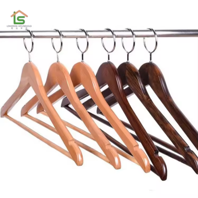 Manufacturer Anti-theft Wooden Coat Hangers Notches Cheaper Price Clothes Custom Hanger