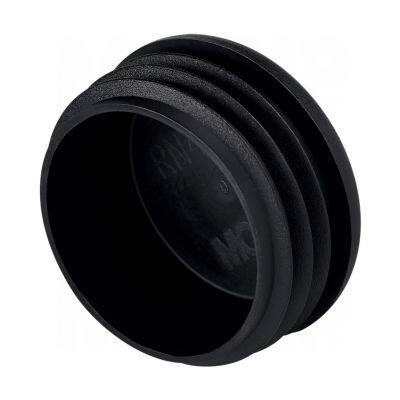 Stainless Steel Stair Cap Handrail Tube Round Ended Plug Black Plastic Tube Plug Ending