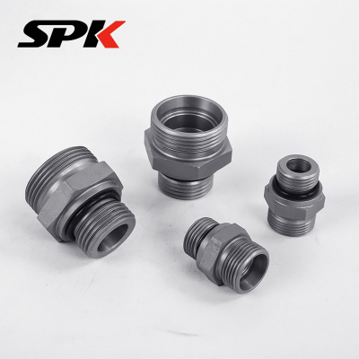 Hydraulic Transition Fitting, American Standard 1CO & 1DO Series Threaded Hydraulic Oil Tube Straight Fitting, Stainless Steel