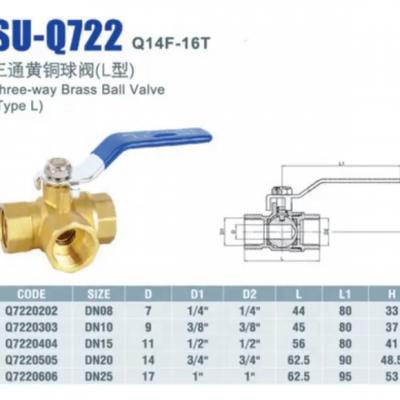 1 Inch 3 Way NPT Internal Thread Copper Brass Ball Valve With Nipple Angle Ball Valve photo-5