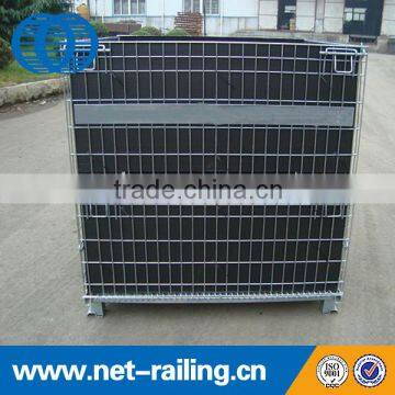 Warehouse Fold Stack Galvanized Zinc Wire Basket photo-2