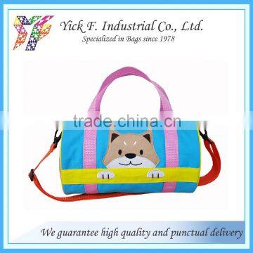 Twill Cotton with Cartoon Dog patch children kids duffel bag