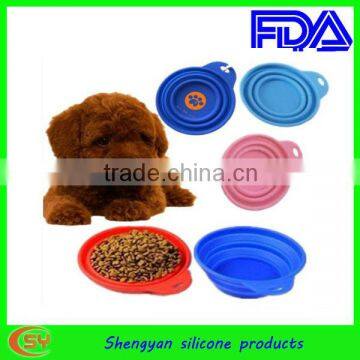 Non-stick and unbreakable collapsible silicone pet bowl