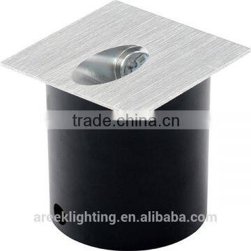 Square Shape 220-240V 1X3W LED Die-cast aluminium body and Clear lens Underground Light for outdoor or garden decoratrion