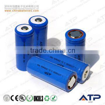 Alibaba 3.2v 2500mah ifr26650 battery / rechargeable lifepo4 26650 battery 2500mah / 3.2v 2500mah 26650 lifepo4 battery