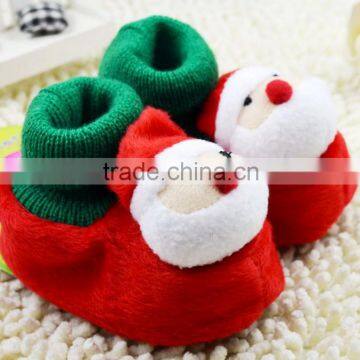 Christmas Socks Shoes Baby Toddler Shoes Children's Winter Shoes Red Shoes for Baby