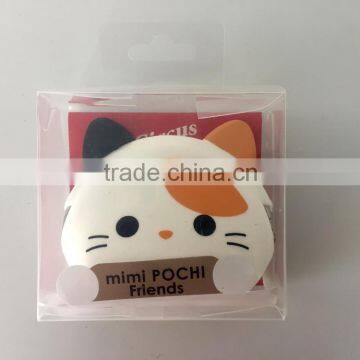 2016 New Design Promotional 3D Cute Cat Shape Silicone Coin Purse /animal Wallet With Rubber Squeeze photo-3