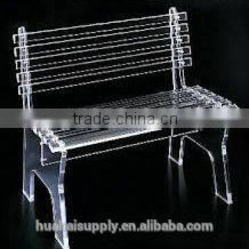 Outdoor furniture clear bench chair acrylic garden long chair