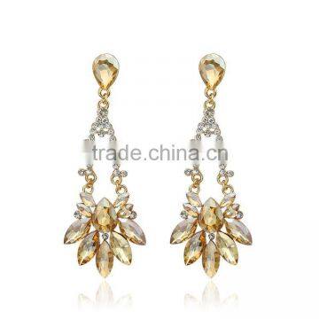 2016 New Vintage Style Dangling Chandelier Red Crystal Earrings Fashion Instyle photo-3