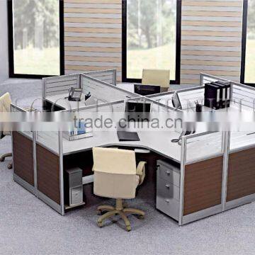 Modern Linear L Shape Office Modular Two Sided Cubicle Workstation(SZ-WS268) photo-6