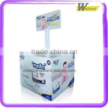 Supermarket Hot Sale Cardboard Pallet Display for Baby Diapers