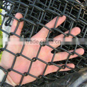 black vinyl coated chain link fence