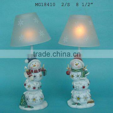 polyresin snowman w/T-Light