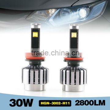 best quality!!30w car led headlight,car headlamp bulb 2800lm h11