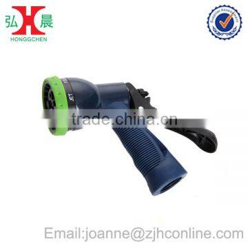 7 Patterns Blue Plastic Body Garden Water Spray Nozzle