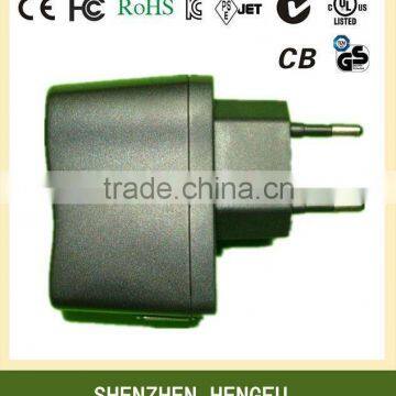 EU Plug AC DC 5V 800mA USB Power Adapter with CE FCC ROHS approved