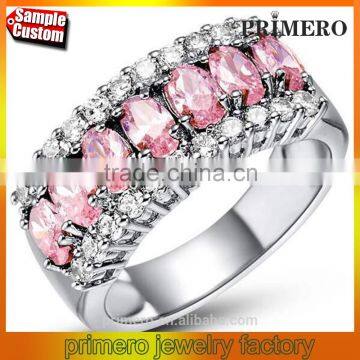 925 starling silver Unique Colorful Cubic Zirconia fashion party finger rings Size 6-7-8-9