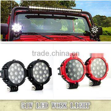 51W led working light, Best seller 3W Epistar 51W led working light spot for trucks