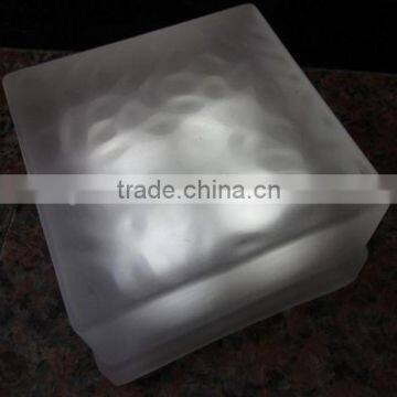 Glass Solar Brick Light with white color, solar garden light