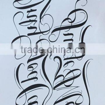 High Quality Letter Gold Flash Metallic Metal Custom Water Transfer Temporary Tattoo Stickers Body Art photo-6