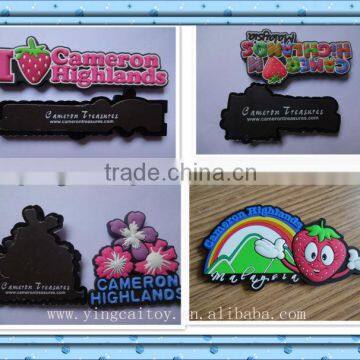 pvc soft fridge magnet with embossed logo