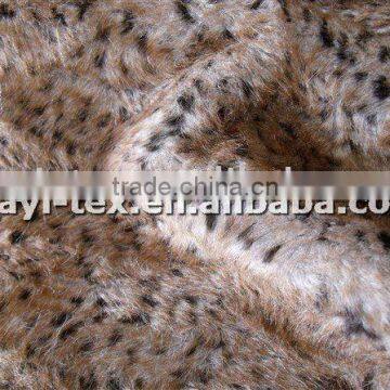 jacquard fake fur leopard