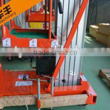 Aluminum alloy single elevate mast electric platform lift