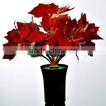 2016 New Design LED Fiber Optic Red Christmas/Festive Star Flower Decoration Light photo-2