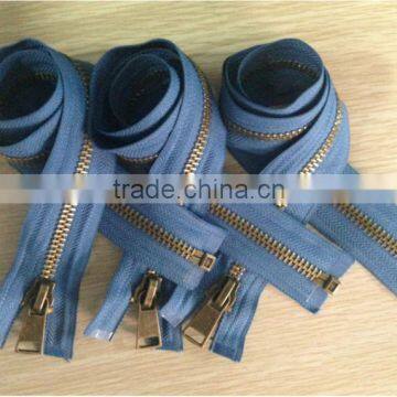 2015 professional zipper No.8 anti-brass open end metal zipper