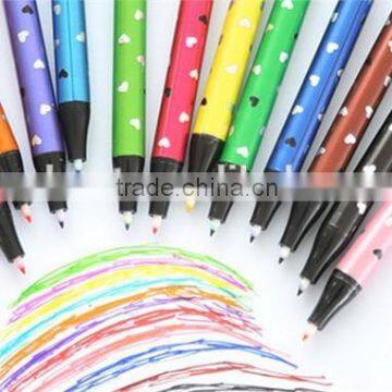 cute ball pen with highlighter , Korea stationery color gel pen