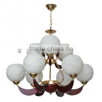 lobby pendant light/glass ball chandelier white,decorate wooden lighting
