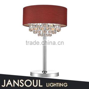 modern european style table lamp crystal home goods crystal chandelier table lamps with wooden look fabric