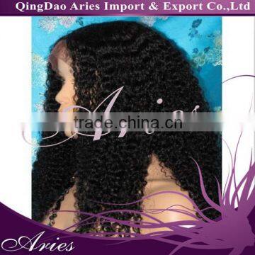 100% Indian Remy Human Hair jerry curly Fashion Full Lace Wigs