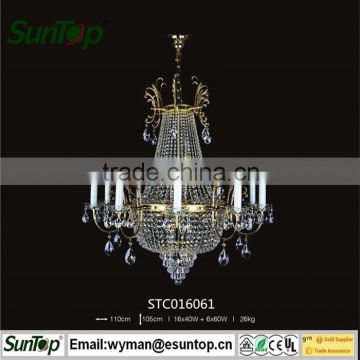 2016 contemporary large crystal chandelier with LED bulb