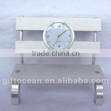 aluminum art metal desk clock,metal art crafts table clock