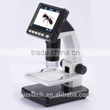 HDTV 5M usb digital Microscope with 3.5" LCD screen/Video Measurement Battery Powered usb standalone microscope