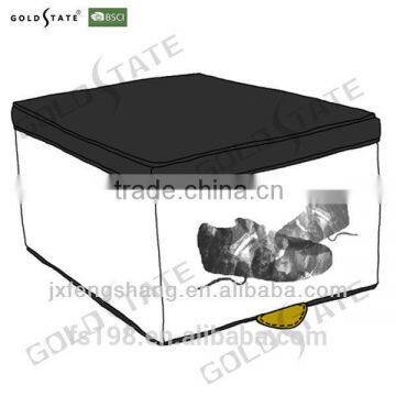 Black and white folding polyester hang storage box/bag