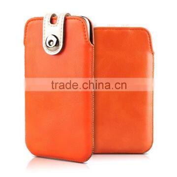 DIY design high quality PU cell phone pouch,universal phone pouch