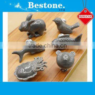 Ceramic Kids Animal Education Wardrobe Knob