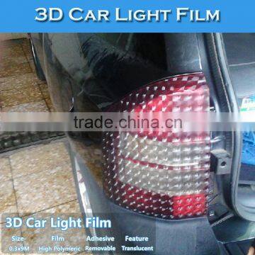 Self Adhesive Tranparent 3D Foil Car Light Sticker Wrap Vinyl photo-6