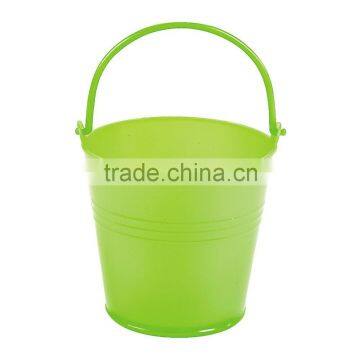 2016 High Quality Hot Sale Plastic Bright Green Pails Wholesale Popular Promotional Mini Lime Green Buckets with Handle