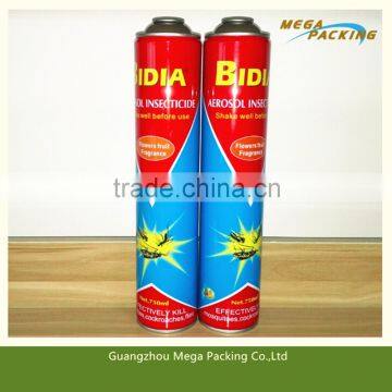 750ml Aerosol insecticide Insect Killer spray can with flowers fruit fragrance