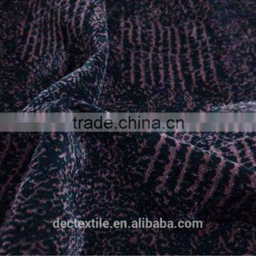 India design printed fabrics for garments Spray flock fabric